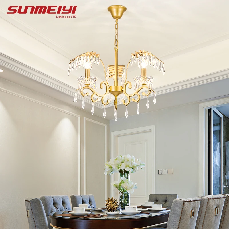  Creative LED Crystal Chandeliers Gold Leaves Art deco Home Lighting For Living room Kids Bedroom Ba - 4000159237326