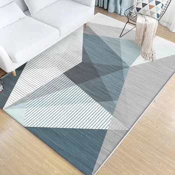

Nordic Style Plush Yoga Mat Home Decor For Living Bedroom Print Geometric Carpet Rug Absorbent Non-slip Mat Coffee Table Blanket