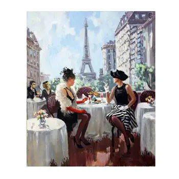 

Leisure Restaurant Paint by Number Kits 16 x 20 inch Canvas DIY O il Painting