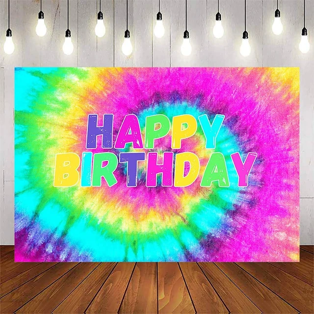 Tie Dye Birthday Party Supplies 60's Hippie Theme Rainbow Birthday