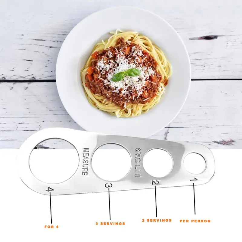 Измерительная линейка для пасты, лапши, переносные инструменты для спагетти из нержавеющей стали, креативный аксессуар для кухни
