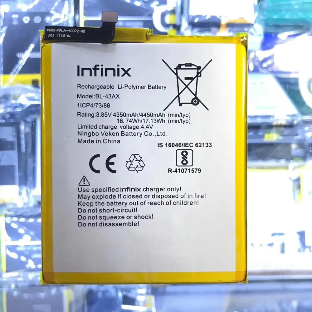 4350 мАч BL-43AX Infinix X603 запасная батарея для мобильного телефона | Мобильные телефоны