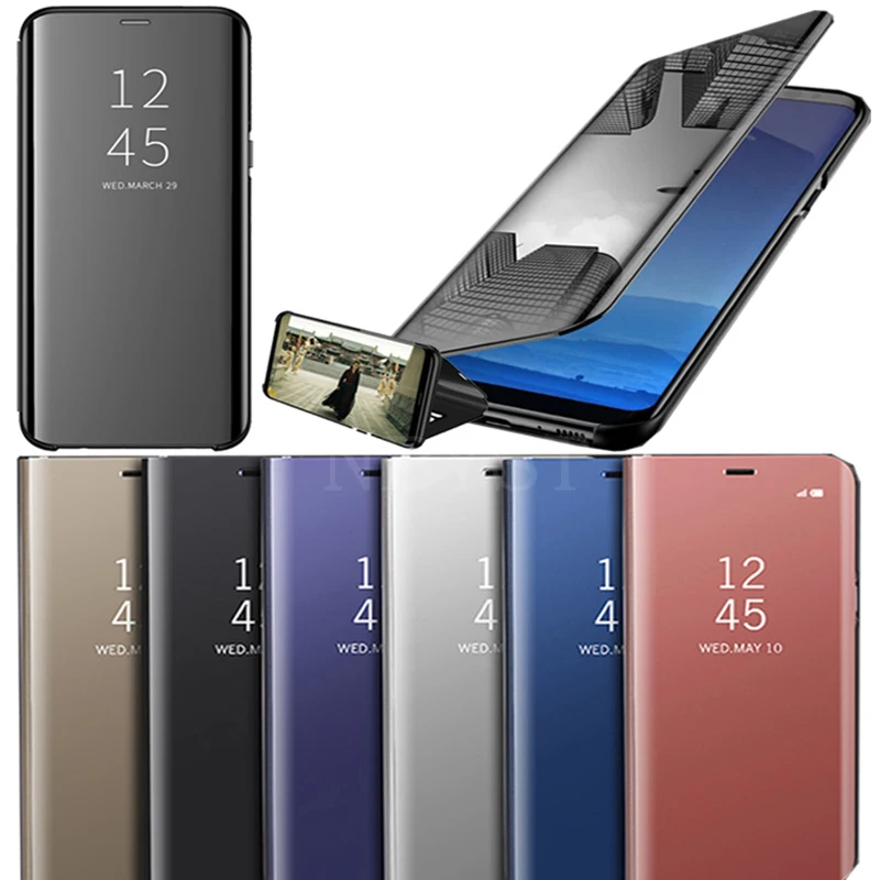 

Mirror Smart View Case For Xiaomi Redmi 5 Plus Note 5 Note5A Note4 Global Note 4X Note 3 Pro Prime Mi 8 SE 6 Leather Flip Case