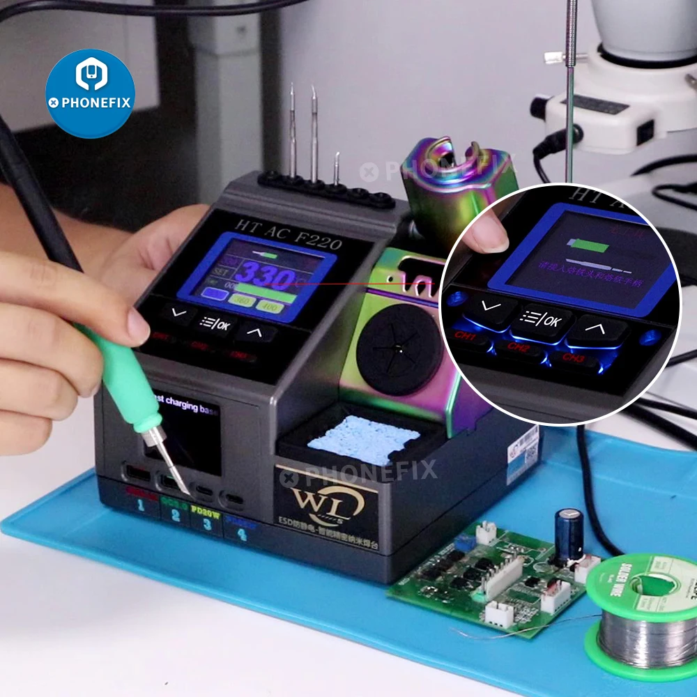 WL F220 Soldering Station with JBC C210/C245/C115 Handle and Solder
