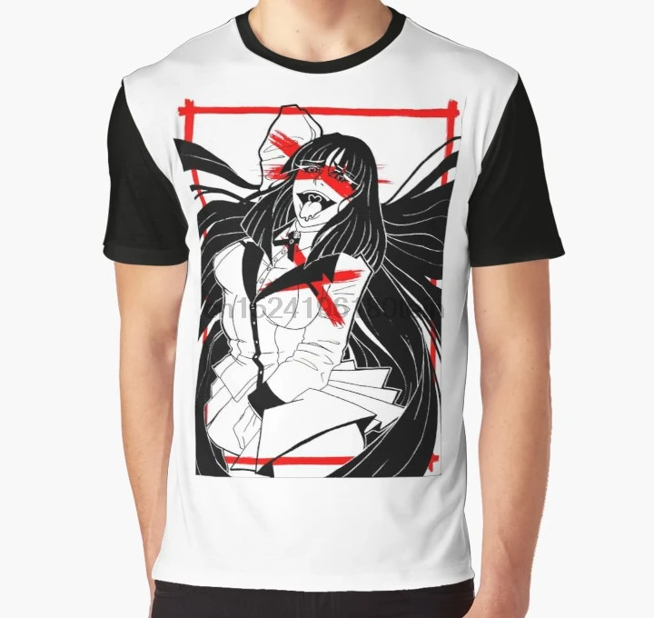 Принт по всему миру, 3D футболка, Мужская забавная футболка, Kakegurui Yumeko Jabami(белая), полная печать, большой принт, графическая футболка