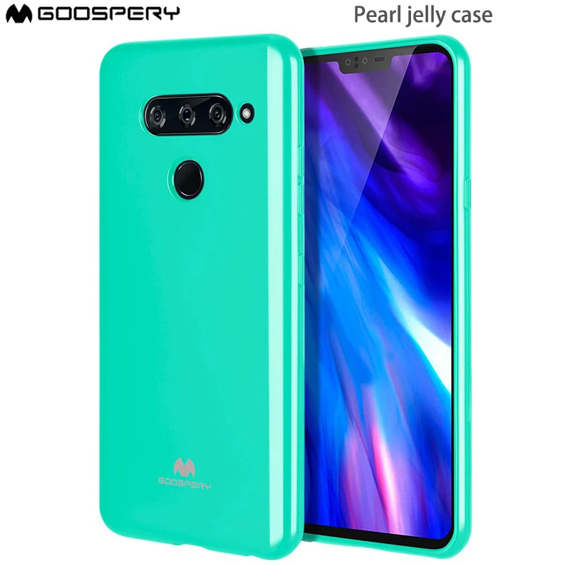 

Original Genuine Mercury Goospery Pearl Jelly Case Soft Slim TPU Color Gel Silicone Cover For LG V40 ThinQ