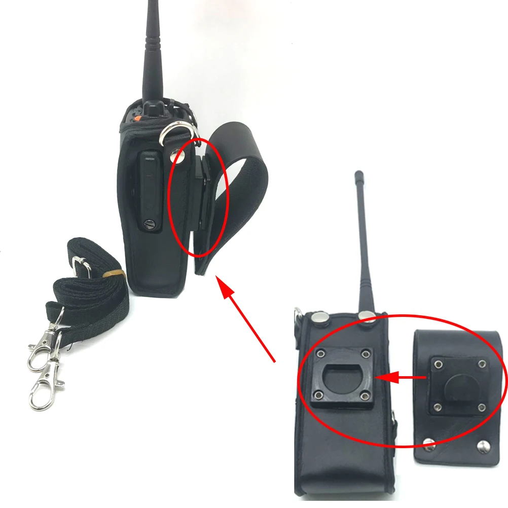 Walkie talkie Чехол кожаный держатель для переноски для Baofeng UV9RPLUS UV9R A58 9700 UV-XR двухдиапазонный DMR радио аксессуары