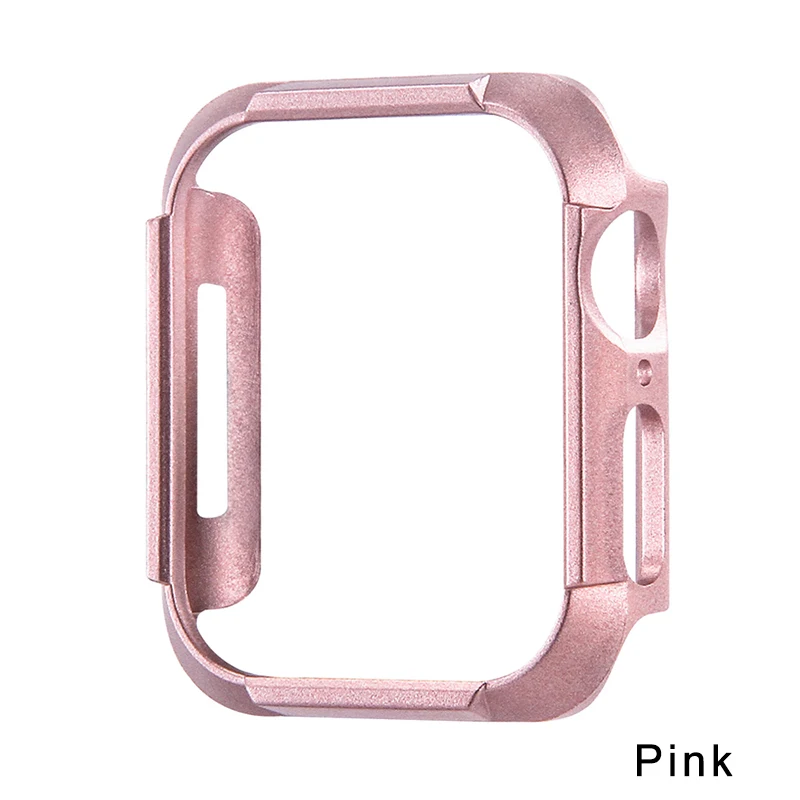 Pink Защитный чехол для Apple Watch, крышка серии 5 4, аксессуары, ПК экран для Apple Watch, чехол, покрытие, защитная крышка iwatch 40 мм - Цвет: Pink