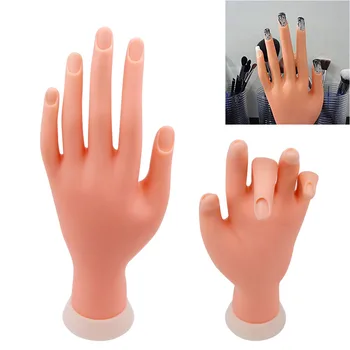 

1Pcs New Practice False Hand Nail Tip Flexible Holder Adjustable Nail Trainer DIY Nail Art Model Hand Manicure Tool For Training