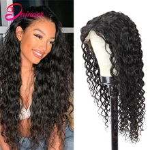Brazilian Human Hair Lace Front Wig 13X4 Water Wave Lace Front Wig  Pre Plucked Wigs For Women Human Hair Curly Human Hair Wigs