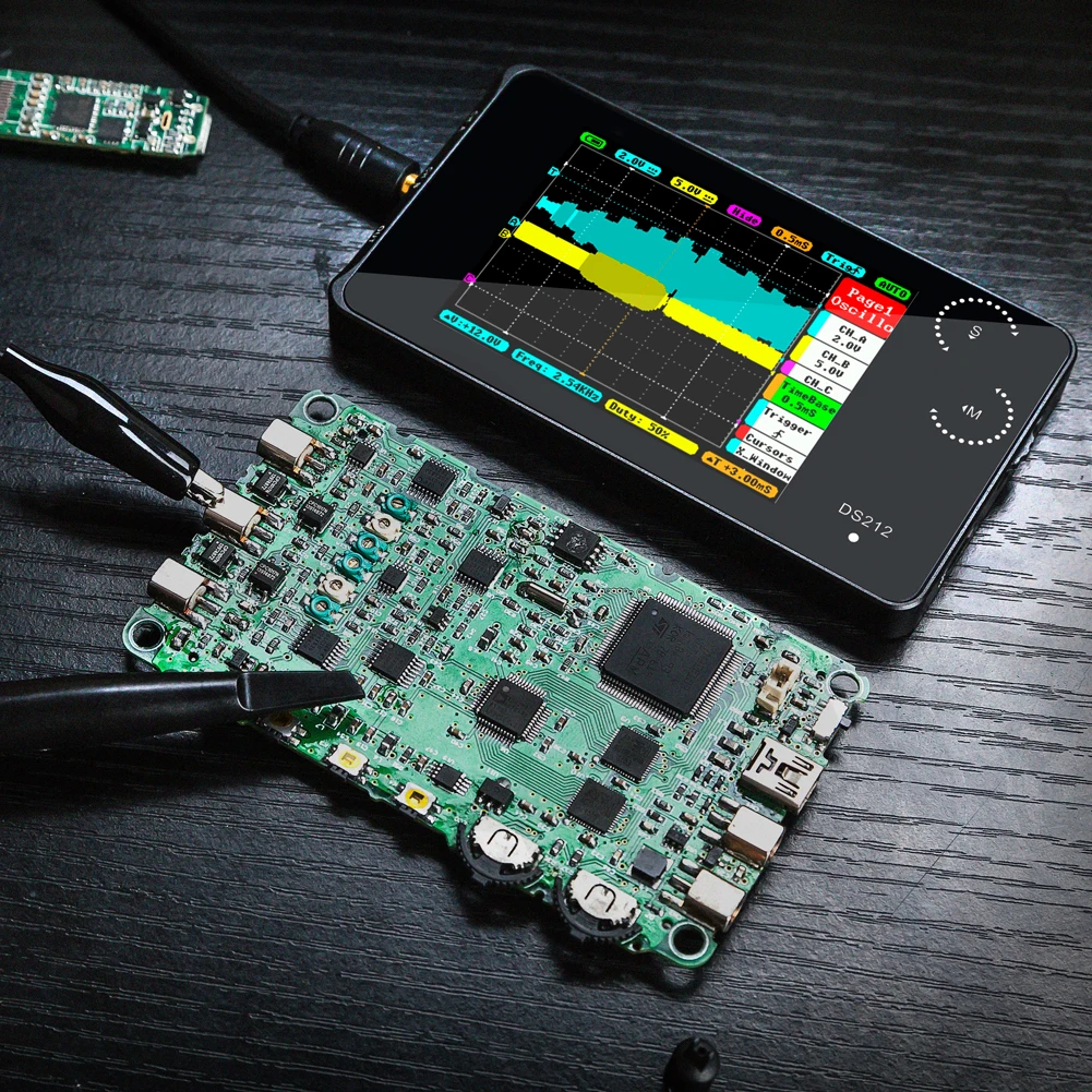 

2 Channel Digital Oscilloscope USB Interface Full Color Tft Display 8mb Memory Storage Bandwidth Oscilloscope