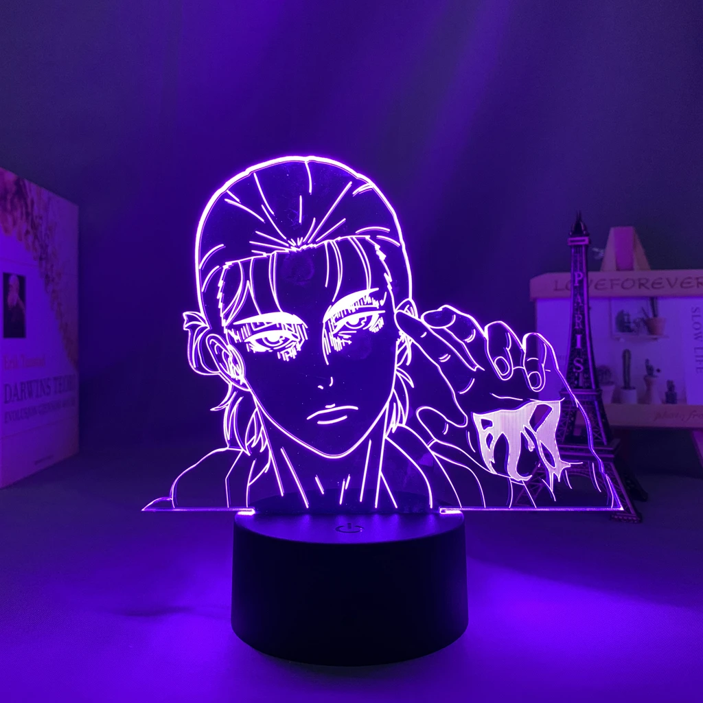 Anime Led Lamp Attack on Titan Eren X Jujutsu Kaisen for Kid Bedroom Decor Birthday Gift Manga AOT 3d Light | Лампы и освещение