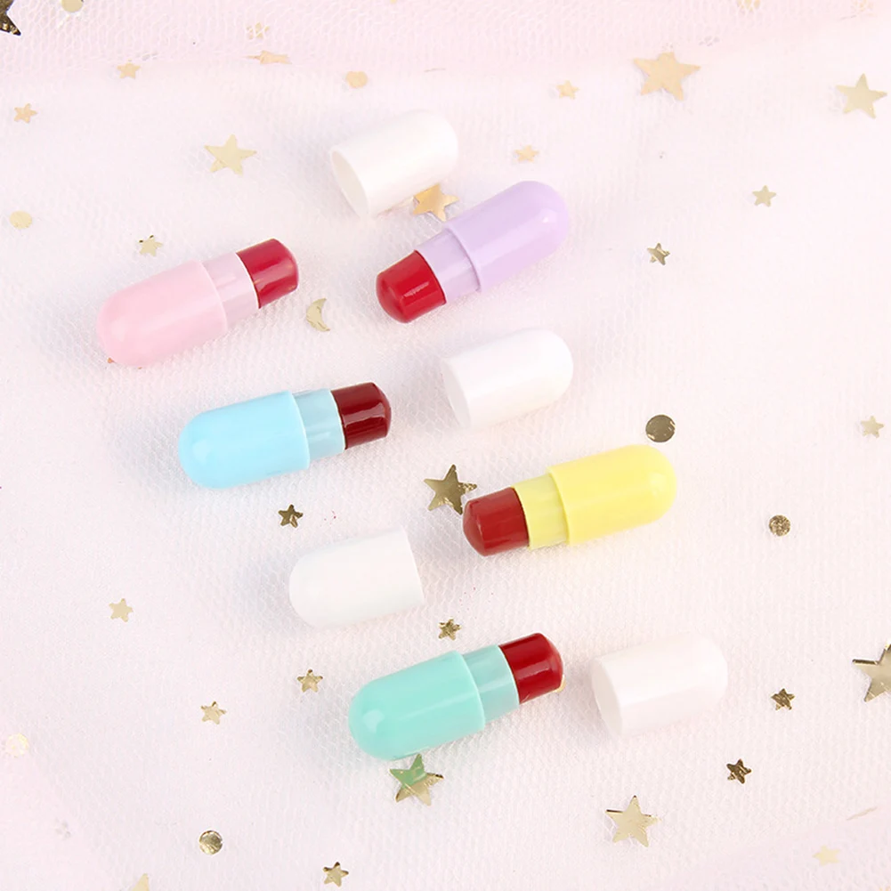 Mini Capsule Sexy Waterproof Long Lasting Moisturizing Lipstick Women Cosmetics Mini capsule design, unique and easy to carry.
