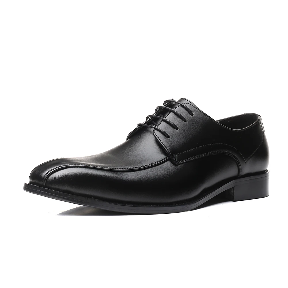 Размер 38-48, новые мужские модельные туфли в западном стиле кожаные туфли с острым носком в строгом стиле черные офисные свадебные мужские коричневые элегантные туфли - Цвет: Black