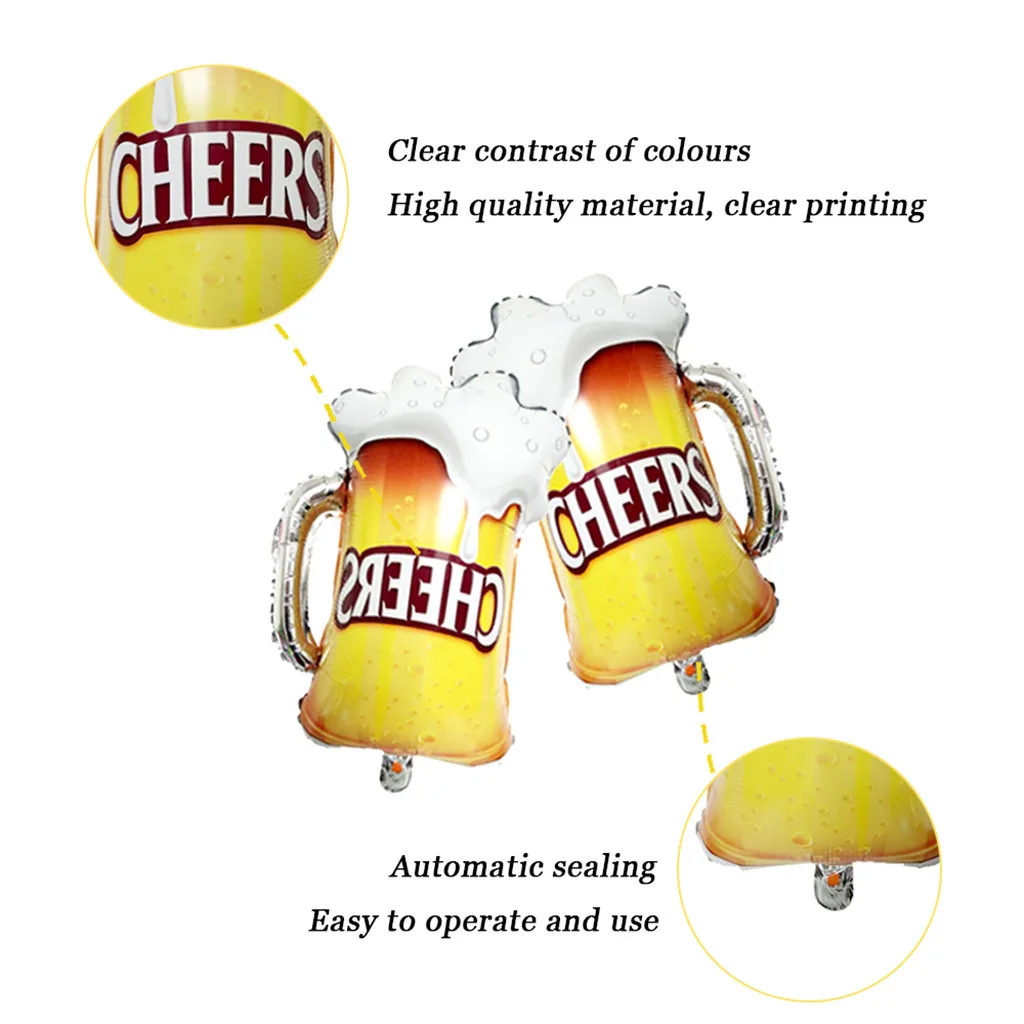 Новое пиво дроссельной заслонки воздушный шар люкс 16-дюймовый шпилька Золотой воздушный шар из фольги золото/розовое золото# NN824