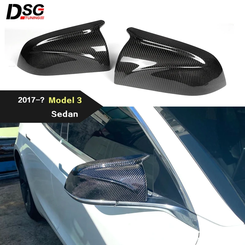 

Model 3 Car Door Rearview Side Mirror Caps Carbon Fiber Replacement Type Mirror Case for Tesla 2017 2018 2019 2020 Sedan