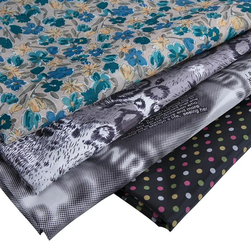 cheap Polyester fabric Newspaper leopard print taffeta fabric for bag lining 50*150 cm/piece W21