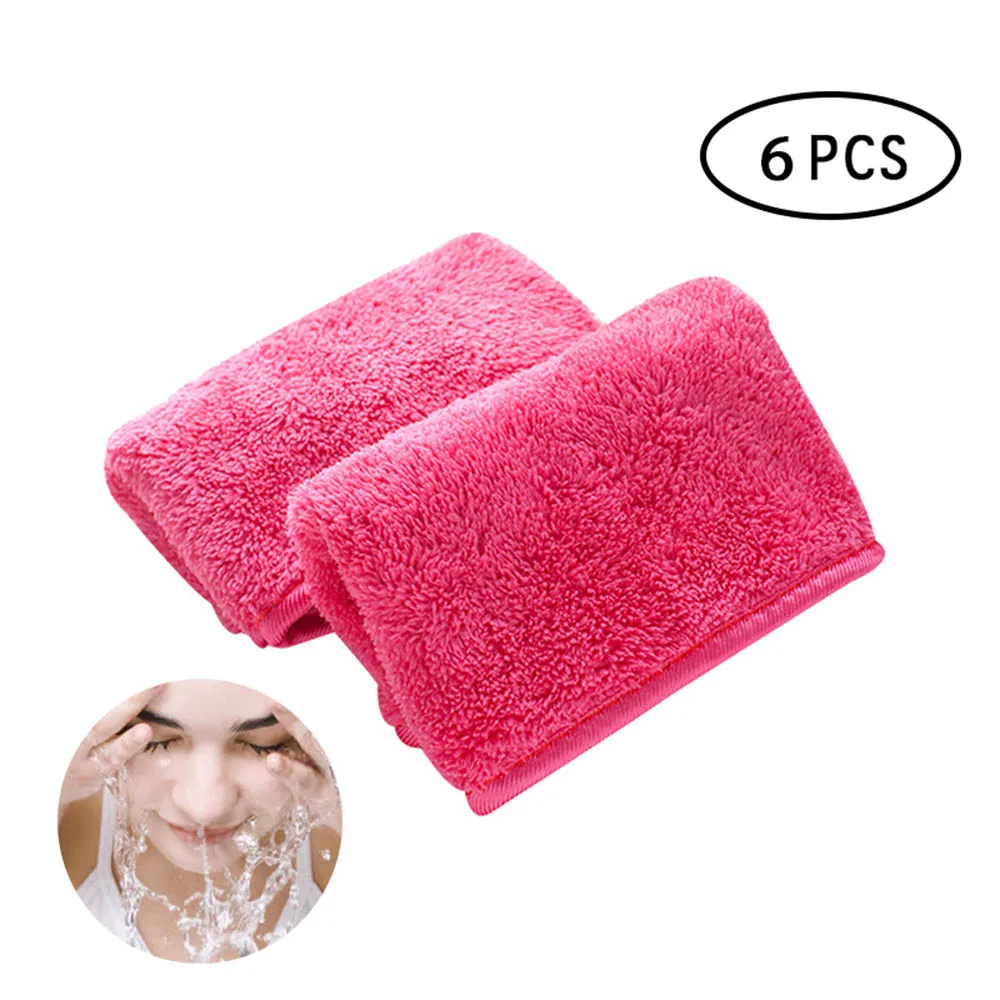 40*10 см многоразовая микрофибра для лица полотенце антибактериальное для женщин Макияж для чистки полотенце для лица Инструменты для красоты - Цвет: 6 pcs