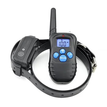 

Waterproof Dogs Training Collar Electric Shock and Vibration Beeper 300M Collar Back LED Light Display Remote Training Pets Dog