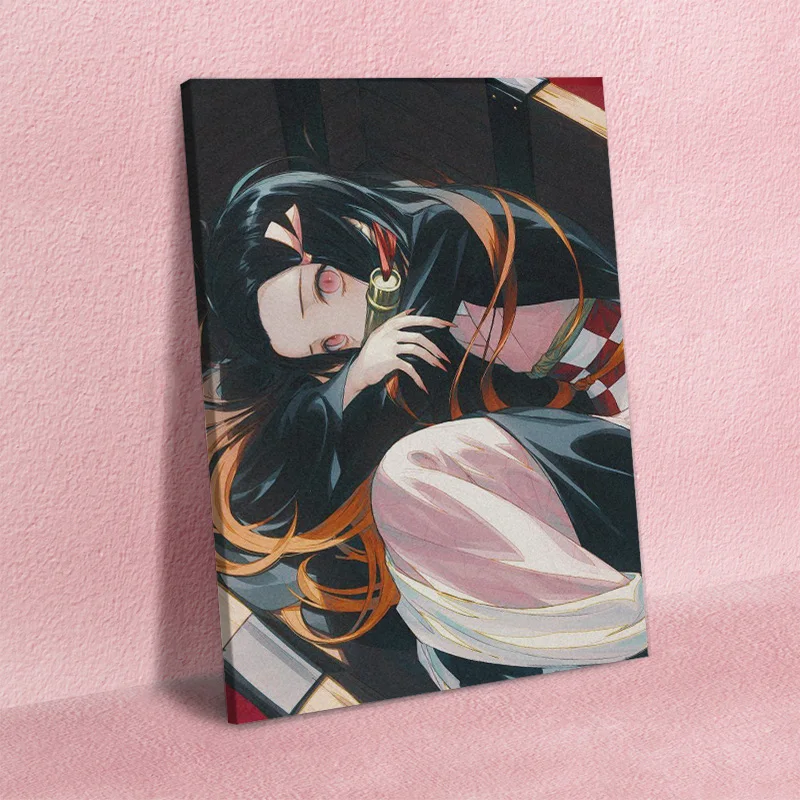 Nezuko Kamado Kimetsu no Yaiba настенное искусство холст украшения постеры для гостиной дома