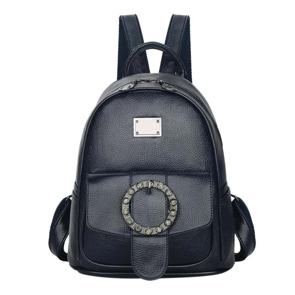 Женский мини-рюкзак, гладкий минималистичный стиль, однотонные кожаные школьные сумки для девочек-подростков, сумка на плечо, рюкзак для