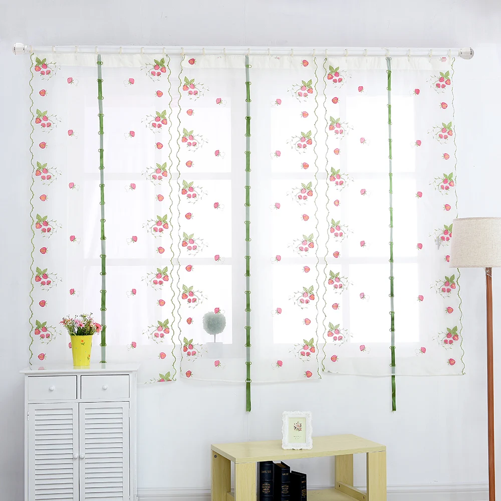 

Embroider Tulle Door Window Curtain Drape Panel Sheer Scarf Valances Drapes In Living Room Home Decor Sheer Voile Valances D30