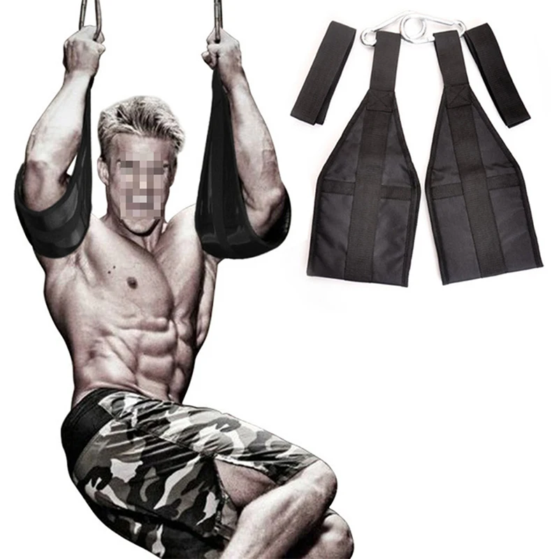 

Gym Elastic Nylon Fitness Abdominal Crunch Straps Gym Exercise Pulling Harness Shoulder Barbell Exercise Equipment Accessories