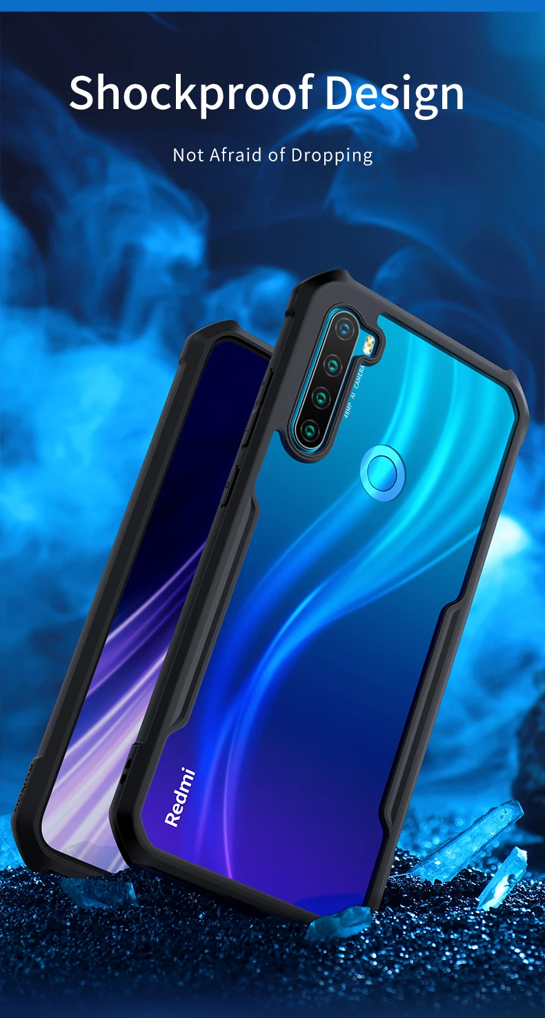 Xundd чехол для Redmi Note 8T Shookproof Airbag Чехол прозрачный Xiaomi Note 8T чехол для Xiaomi Redmi Note 8 с бампером