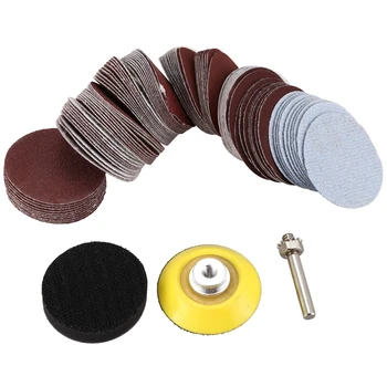 

New 2 inch 100PCS Sanding Discs Pad Kit for Drill Grinder Rotary Tools with Backer Plate 1/4inch Shank Includes 80-3000 Grit San