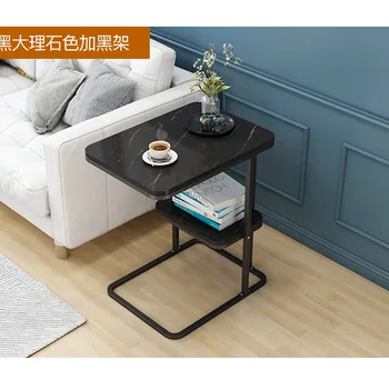 JOYLIVE 크리에이티브 거실 소형 티 테이블 프레임, 커피 테이블 소파 사이드 테이블, 선반 1 개, 소파 코너 아이언
