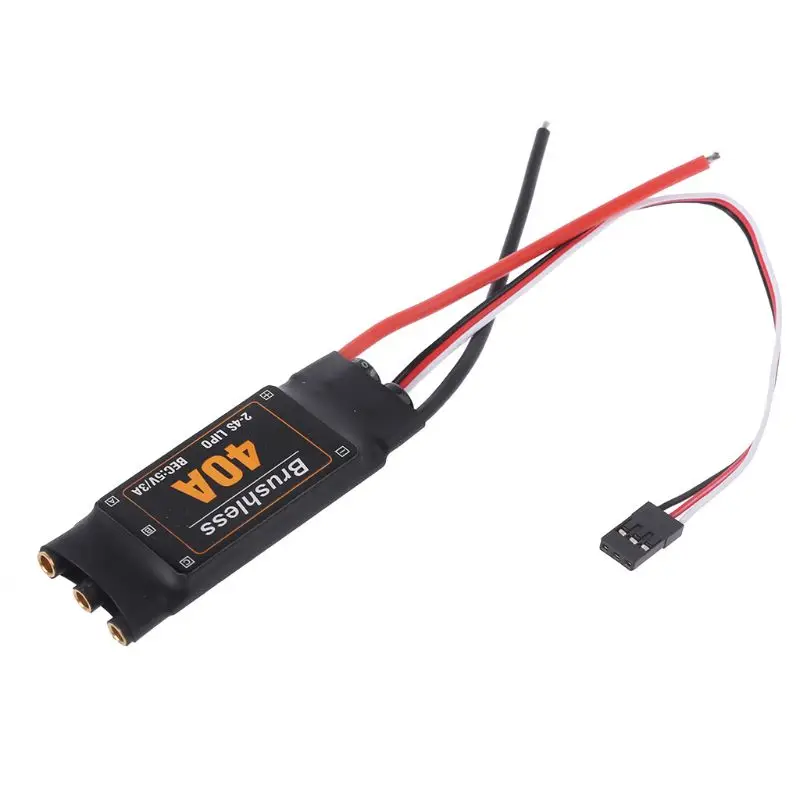 

40A 2-4S Brushless Motor Speed Controller ESC for RC FPV Drone Airplanes Helicopter RC1076 short wire