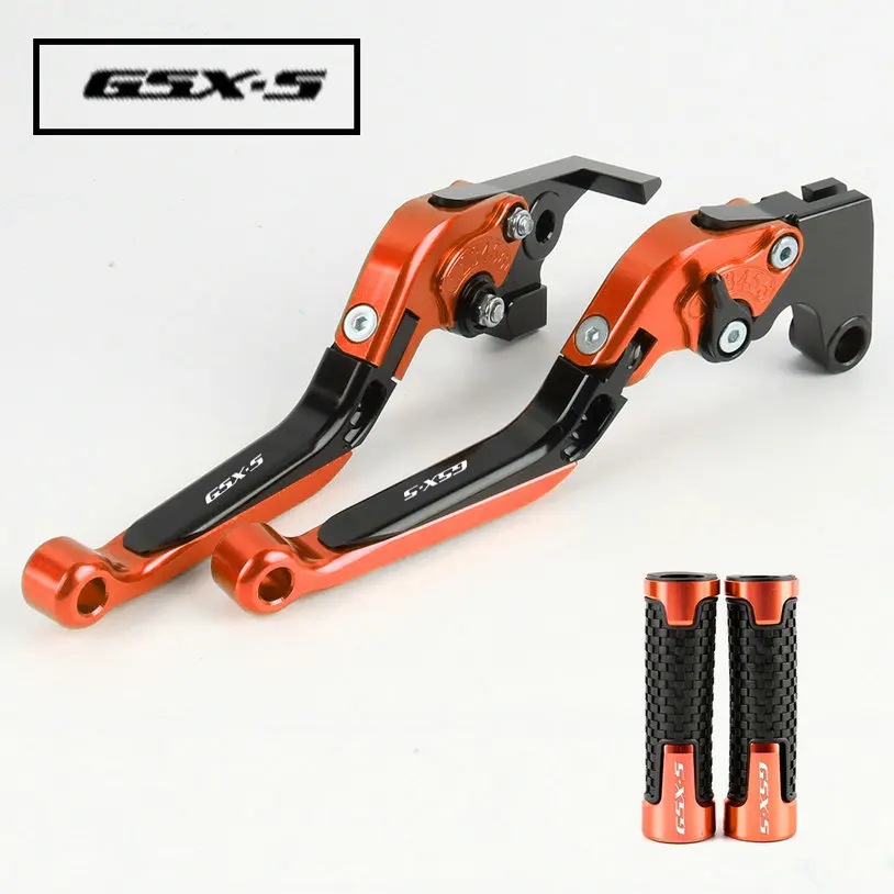 Мотоцикл с ЧПУ регулируемые складные тормозные рычаги сцепления ручки для SUZUKI GSX-S 750 2011 - Цвет: Orange