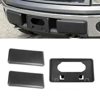 

3Pcs Car License Plate Bracket Front Bumper Guards Pads Cap for Ford F150 2009-2014 9L3Z17E810B 9L3Z17E811B 9L3Z17A385A