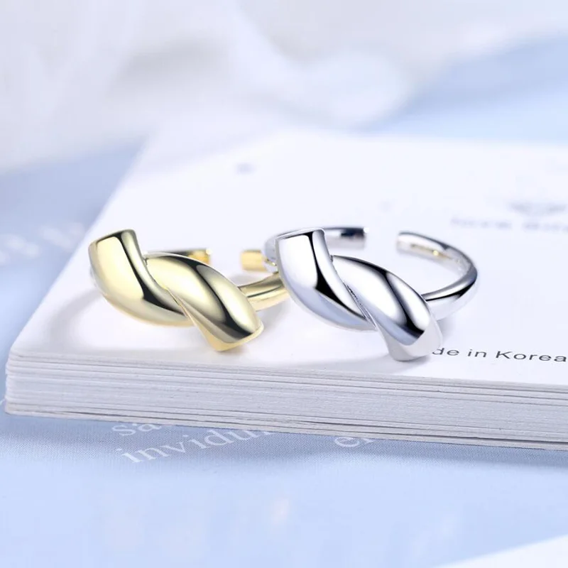 

Женское кольцо из стерлингового серебра 925 пробы в западном стиле, популярные ювелирные изделия, открытые геометрические кольца, женские обручальные аксессуары, новинка, KOFSAC