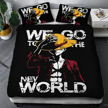 

ONE PIECE Bedding Set 3D Print Anime Monkey D Luffy Chopper Duvet Cover Kids Bed Cover Quilt Children Home Textiles 3PCS Luxury
