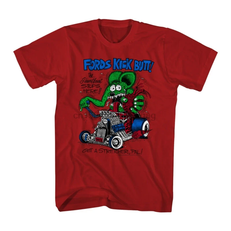 Ed Big Daddy Roth Rat Fink Hot Rod Creation Fords Kick Butt взрослая футболка | Мужская одежда