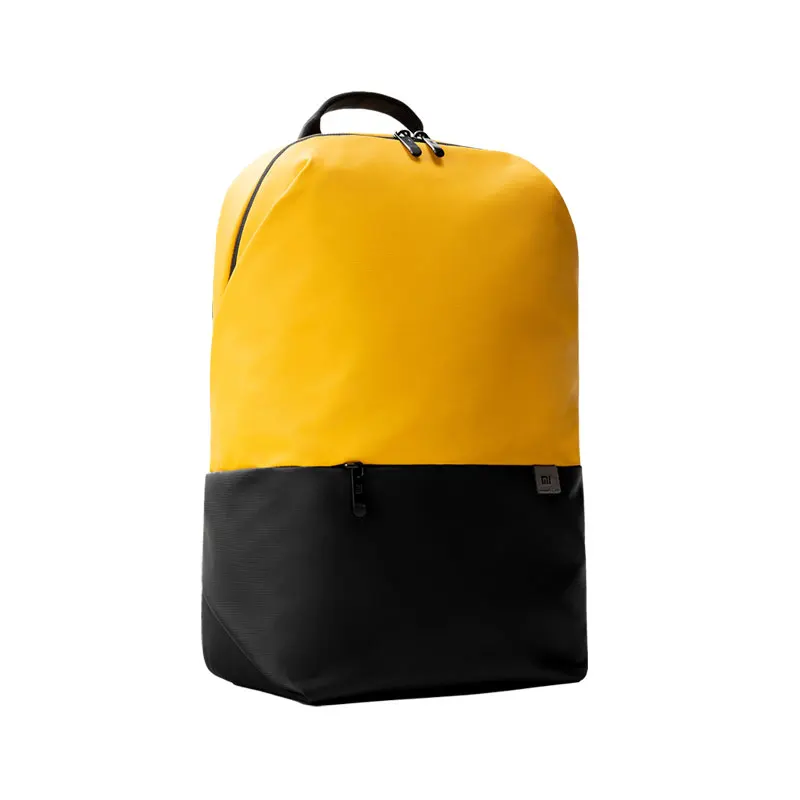 yellow Новейший Простой повседневный рюкзак Xiaomi, 20 л, большая емкость, 450 г, супер-светильник, инновационный водонепроницаемый рюкзак для ноутбука с боковыми карманами - Цвет: yellow