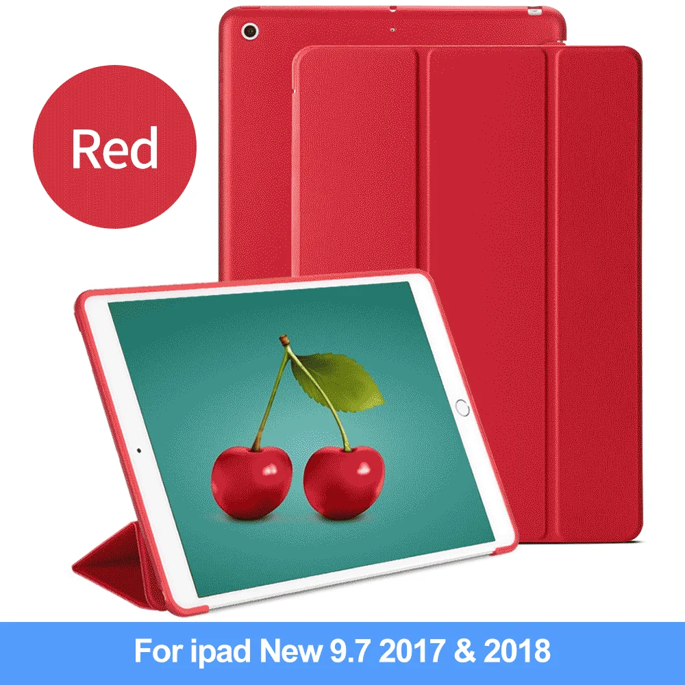 Чехол DOWSWIN для ipad 2 3 4, мягкая задняя крышка, ТПУ кожаный чехол для ipad 4, откидной смарт-чехол для ipad 2, Чехол для ipad 9,7 чехол - Цвет: Red