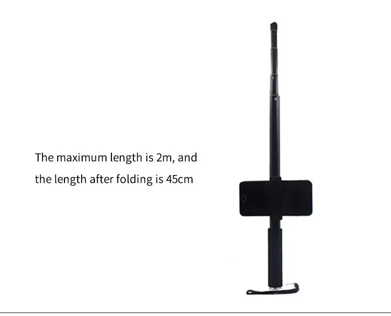 Extra Long Aluminum Alloy Selfie Stick / 2M for Insta360 ONE/ONE X/EVO Camera