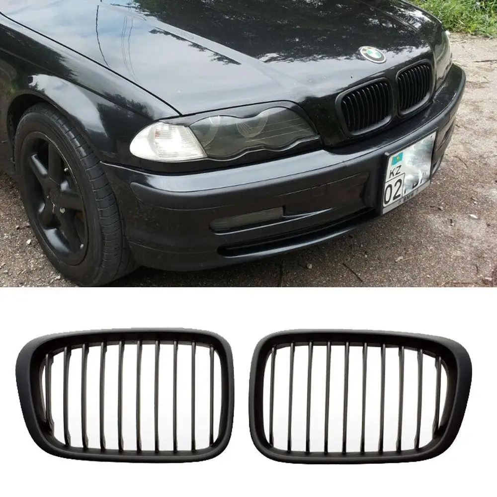 Матовые черные решетки для гриля E46 1998 2001 BMW 4 DOOR 320i 323i 325i 328i 330i|Гоночные решетки| |