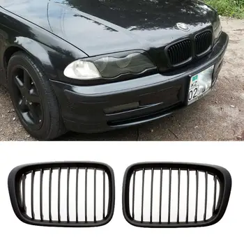 

E46 1998-2001 MATTE BLACK GRILL GRILLES For BMW 4 DOOR 320i 323i 325i 328i 330i