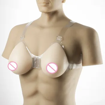 

White CD Brust Transvestite Fake Silicone Breast Boobs Forms False Breasts Backless Bra Top Selling Product In 2019