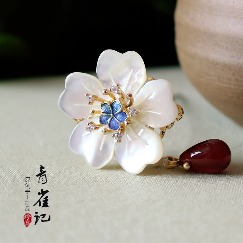 Винтаж ручной работы волос булочка кимоно косплей hanfu маленькая оболочка цветок заколка для волос аксессуары для волос Головные уборы do-up Инструменты