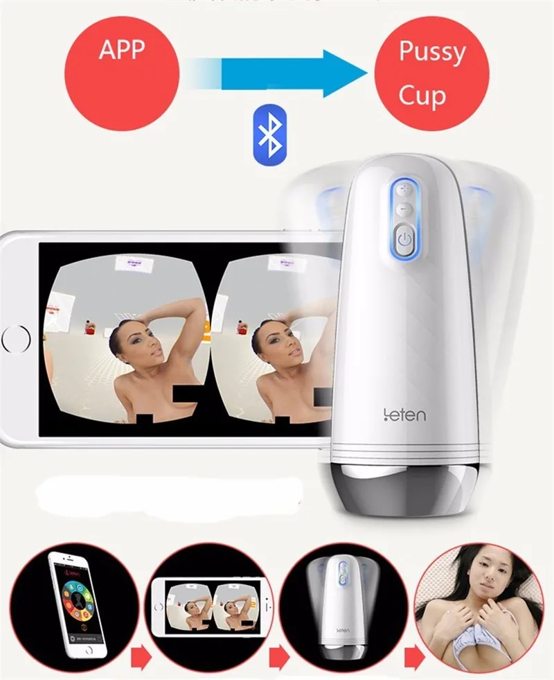 Leten Z9 VR Intelligent Video Interactive Sex Vagina Toy 10 Modes Male Masturbator for Man