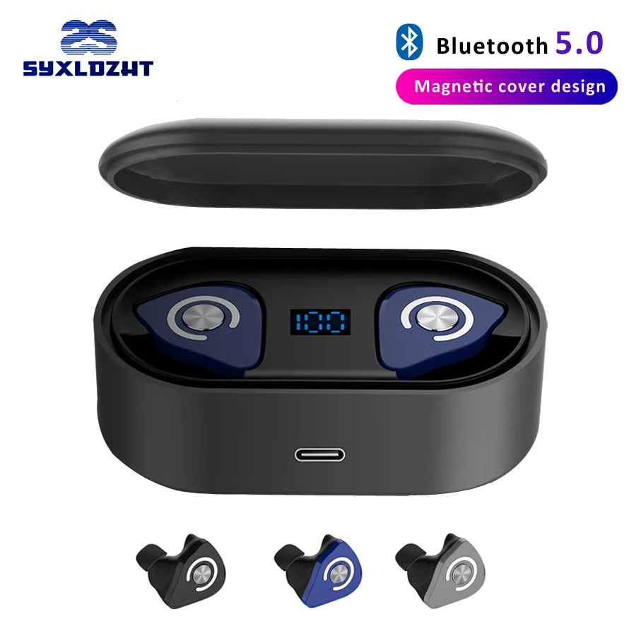 M9 TWS Bluetooth наушники беспроводные 8D стерео настоящие спортивные HiFi бас гарнитура с