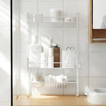 

New 3-Tier Metal Storage Rack Countertop Bathroom Shelf Standing Storage Organizer Shower Caddy Kitchen Spice Rack Jar Bottle Ho
