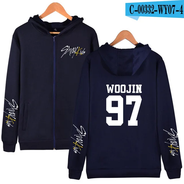 Kpop/толстовки с капюшоном на молнии для детей, MINHO JISUNG WOOJIN CHANGBIN FELIX, коллекция года, с изображением альбома желтого дерева, куртка для мужчин/женщин, одежда унисекс - Цвет: Многоцветный