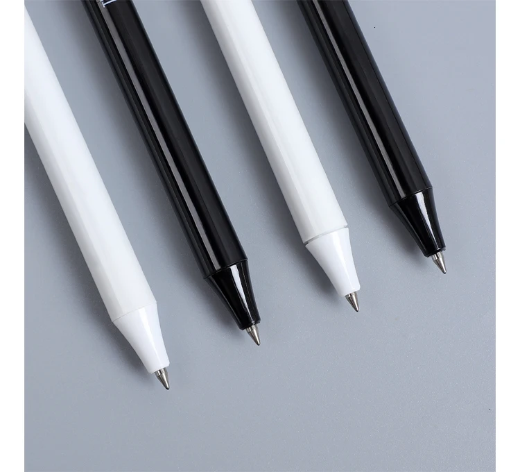 2 шт./компл. черный, белый цвет рыцарские быстросохнущие гелевая ручка для офиса нажмите один 0,5 мм ручка с чернилами стандартных цветов бизнес с черными чернилами ручка канцелярские принадлежности