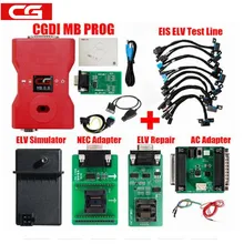CGDI Prog MB für Benz Auto Schlüssel Hinzufügen Schnellste für Benz Key Programmer Support Alle Schlüssel Verloren mit ELV/NEC Adapter Freies ELV Simulator