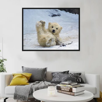 

Diamond Embroidery Animals Cross Stitch Polar Bear Diamond Painting Full Square Rhinestones Picture Wall Decoration